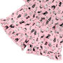 Girls Pink Cat Cotton Pyjamas Frilly Short Set, thumbnail 5 of 7