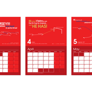 Arsenal 2024 Calendar Gift Set: Ramsey Framed Print, 7 of 11