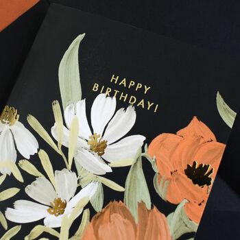 Illustrated Floral Happy Birthday Card For Her, 3 of 6