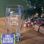 Personalised Christmas Pint Glass, thumbnail 1 of 7