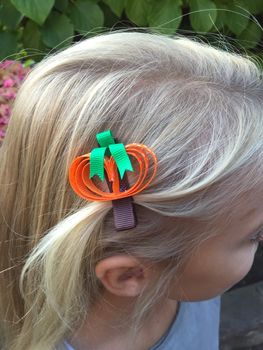Pumpkin Halloween Hair Clip, 2 of 3