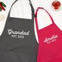 Personalised Grandad And Child Father's Day Apron Set, thumbnail 1 of 8