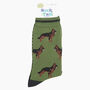 Men's Bamboo Socks Alsatian German Shepherd, thumbnail 3 of 4