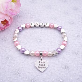Personalised Granddaughter Charm Bracelet, Great Granddaughter Gift, 2 of 12