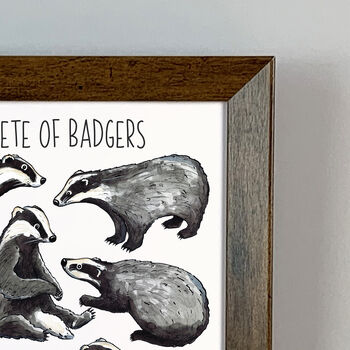 Badgers Watercolour Art Print, 4 of 8