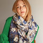 Butterfly Cotton Silky Blend Jacquard Wave Scarf, thumbnail 4 of 10