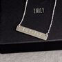 Personalised Family Initials Sterling Silver Bar Necklace, thumbnail 5 of 5