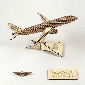 Airbus A320 Ceo Winglet Model Plane Personalised Wooden Kit, 6 of 12