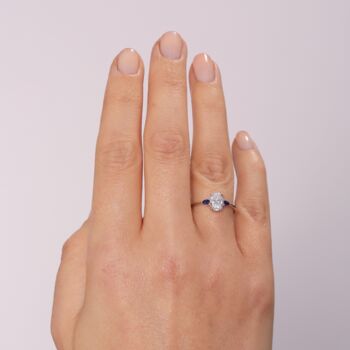 The Rebecca Lab Grown Diamond And Created Sapphire Ring, 3 of 7