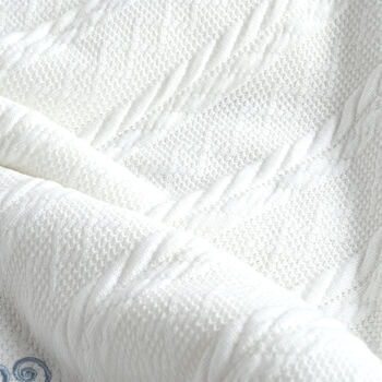 Personalised White Knitted Blanket With Bow, 6 of 8