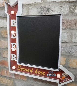 Beer Light Up Sign With Chalk Board, 2 of 2