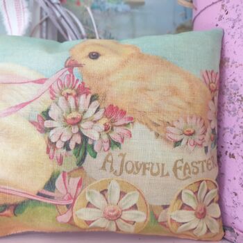 Lavender Sachet Gift Decoration With Vintage Style Easter Chick Print, 5 of 7