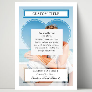 She Said Yes Couples Photo Print Personalised Engagement Gift, 2 of 5