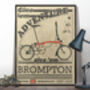 Brompton Bicycle Vintage Advertisement Poster, thumbnail 1 of 7
