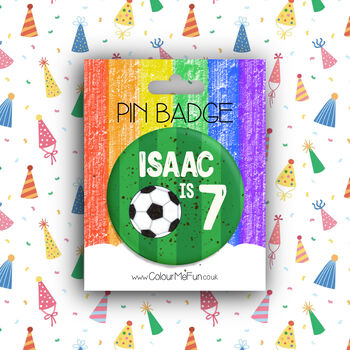Personalised Football Birthday Badge, 3 of 6