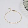 Freshwater Pearl And 18ct Gold Vermeil Bracelet, thumbnail 1 of 5