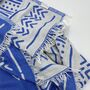 Patmos Patterned Peshtemal Towel Sky Blue, thumbnail 6 of 9