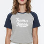 Personalised Organic Team Newlywed Baseball T Shirt, thumbnail 3 of 4