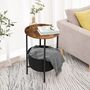 Round Side End Table With Removable Storage Basket, thumbnail 3 of 9