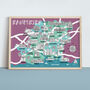 Hampshire Map Print, thumbnail 1 of 2