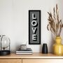 Framed Vertical Typography Love Print, thumbnail 5 of 9