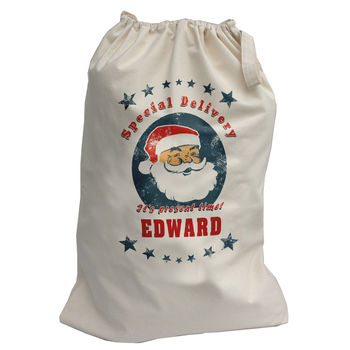Christmas Sack Personalised With Penguin, 3 of 3