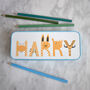Children's Personalised Name Pencil Case Blue, thumbnail 2 of 7