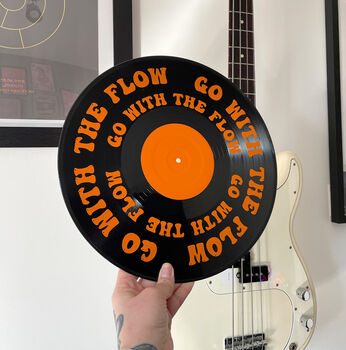 Go With The Flow Upcycled 12' Lp Vinyl Record Decor, 6 of 8