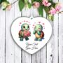Personalised Cute Animal Couple Turtle Decoration, thumbnail 2 of 2