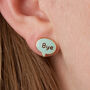 Pusheen The Cat 'Hi , Bye' Stud Earrings Set, thumbnail 5 of 8
