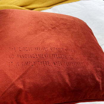 Modern Quotation Personalised Velvet Cushion, 2 of 7