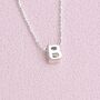 Girl's Personalised Mini Slider Initial Charm Necklace, thumbnail 5 of 8