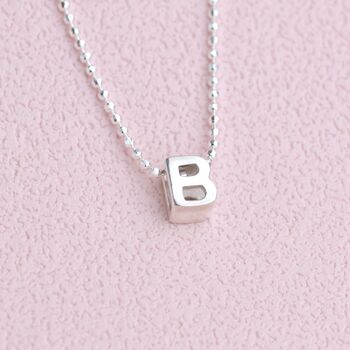 Girl's Personalised Mini Slider Initial Charm Necklace, 5 of 8