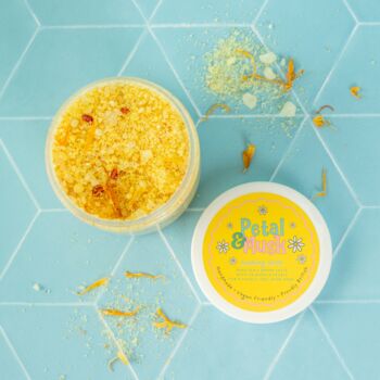 Personalised Bath Salts Gift – Petal And Musk Soaking Salts With Calendula Petals – Mother’s Day, Birthday Gift, 5 of 8