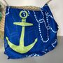 Rope And Anchor Print Scarf In Navy Blue, thumbnail 2 of 4