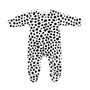Dalmatian Print Zip Up Baby Sleepsuit, Organic Cotton, thumbnail 2 of 4