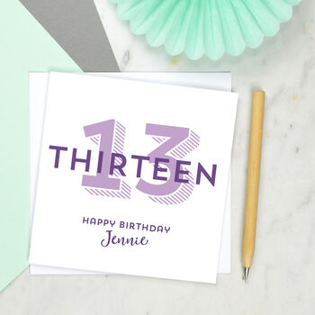 13th Birthday Card, 2 of 3