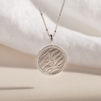 Hope Recycled Silver Shorthand Coin Necklace, 3 of 8