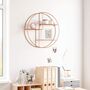 Rose Gold Industrial Metal Round Floating Shelf, thumbnail 6 of 7