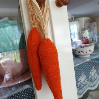 Harris Tweed Wool Fabric Carrots, 6 of 8