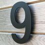 Modern Black House Numbers 200mm Acrylic Floating, thumbnail 3 of 10