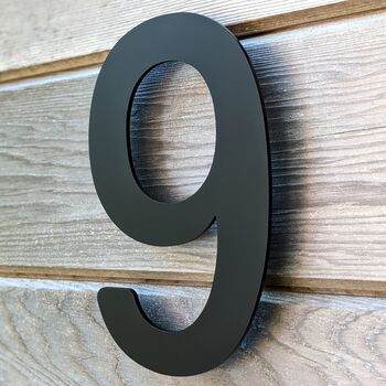 Modern Black House Numbers 200mm Acrylic Floating, 3 of 10