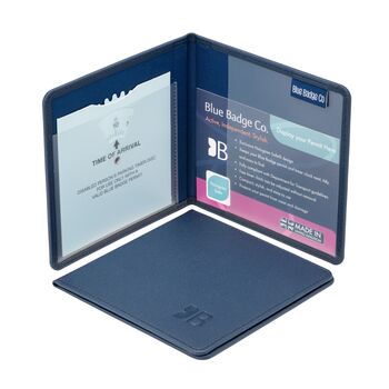 Eco Friendly Disabled Blue Badge Parking Permit Wallet Made From Recycled Bottles In Navy, 8 of 8