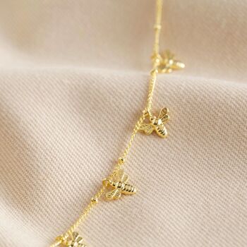 Tiny Bee Charms Necklace, 5 of 11