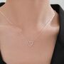 Sterling Silver Delicate Hammered Heart Necklace, thumbnail 4 of 11