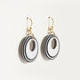 White And Black Circular Earrings, thumbnail 5 of 7