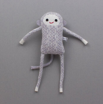 Knitted Lambswool Baby Monkey, 4 of 6