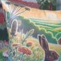Countryside Hare Print Cushion, Nature Inspired Decor, thumbnail 5 of 7