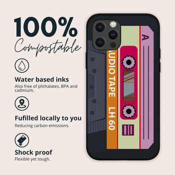 Audio Tape Eco Friendly Biodegradable Phone Case, 2 of 7