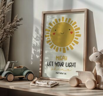Personalised Children's Print, Let Your Light Shine, 4 of 10